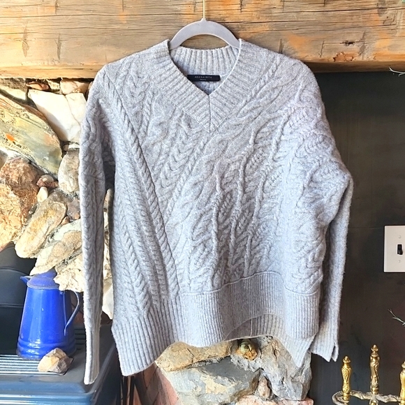 All Saints Sweaters - All Saints Arvid Mixed Cable Wool Blend Sweater Women's Small